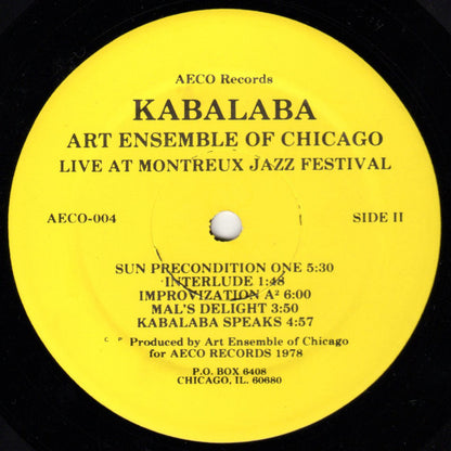 The Art Ensemble Of Chicago : Kabalaba: Live At Montreux Jazz Festival (LP, Album)