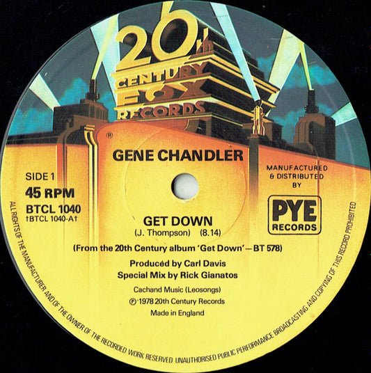 Gene Chandler : Get Down (12", Single, Ltd, Com)