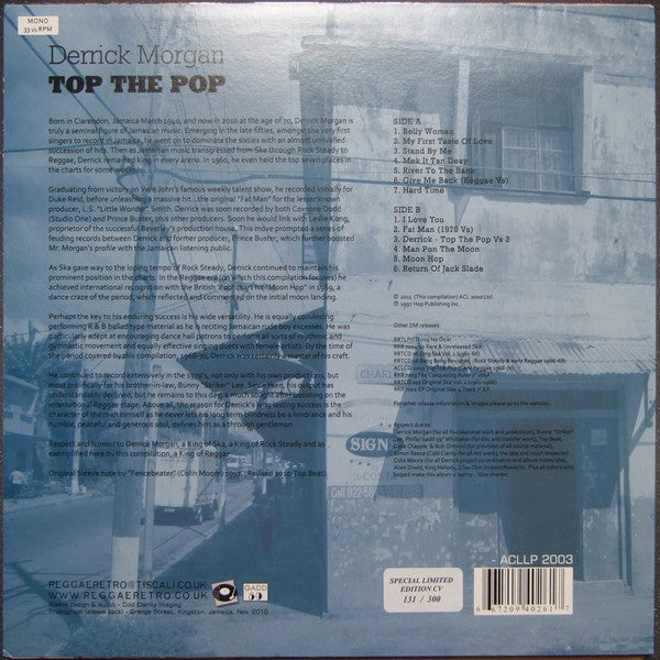 Derrick Morgan : Top The Pop (LP, Comp, Mono, Pur)