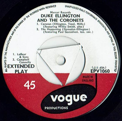 Duke Ellington And  The Coronets (3) : Duke Ellington's Coronets (7", EP, Mono)
