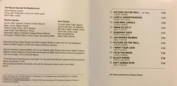 Natural Ites & The Realistics : Picture On The Wall (CD, Album)