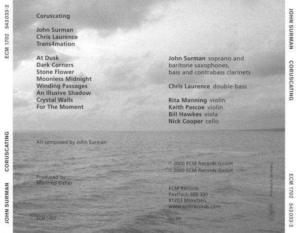 John Surman : Coruscating (CD, Album)