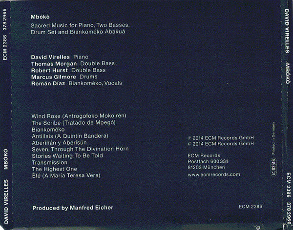 David Virelles : Mbókò (CD, Promo, Sli)