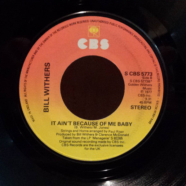 Bill Withers : Lovely Day (7", Pap)