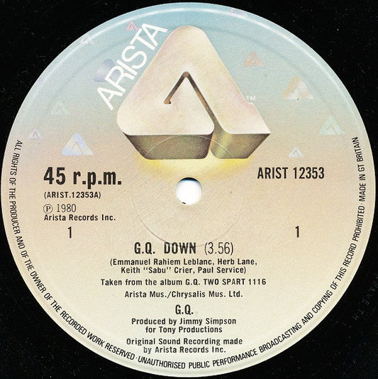 GQ : G.Q. Down (12")