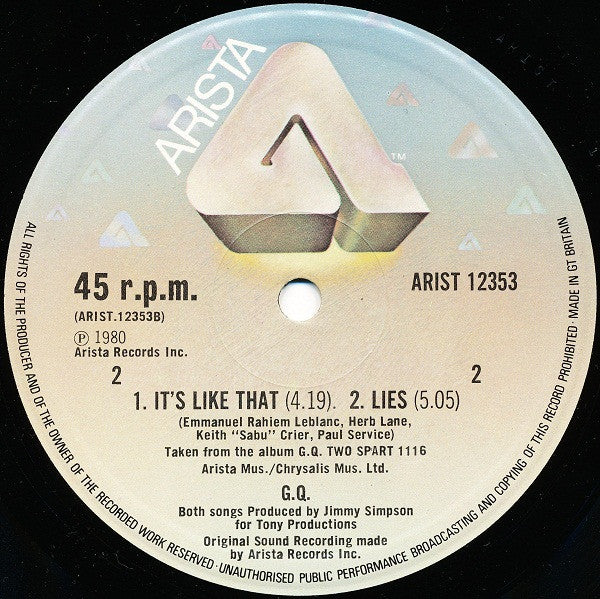 GQ : G.Q. Down (12")