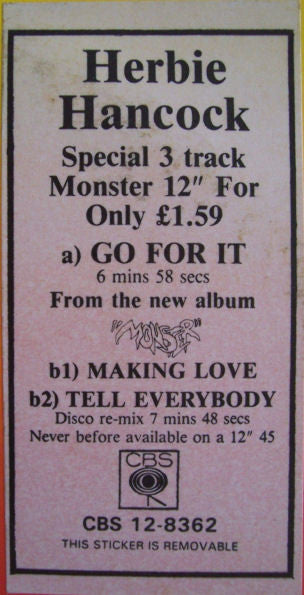 Herbie Hancock : Go For It (12", Single)