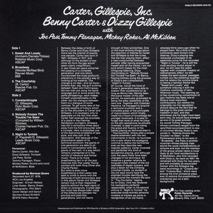 Benny Carter & Dizzy Gillespie : Carter, Gillespie, Inc. (LP, Album)