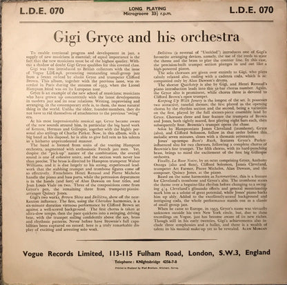 The Gigi Gryce Orchestra Featuring Clifford Brown : Jazz Time Paris Vol. 5 (10", Mono)