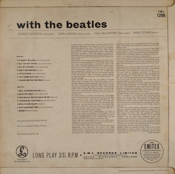 The Beatles : With The Beatles (LP, Album, Mono, 'Jo)