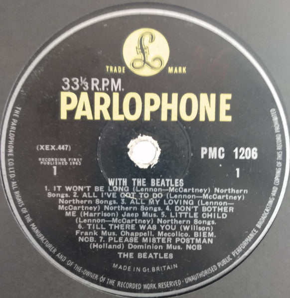 The Beatles : With The Beatles (LP, Album, Mono, 'Jo)