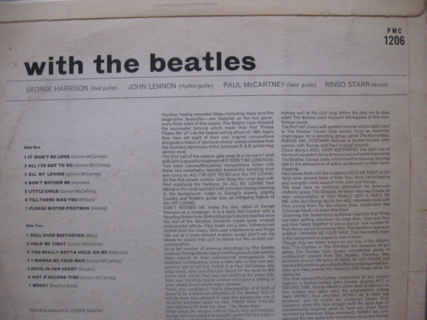 The Beatles : With The Beatles (LP, Album, Mono, 'Jo)