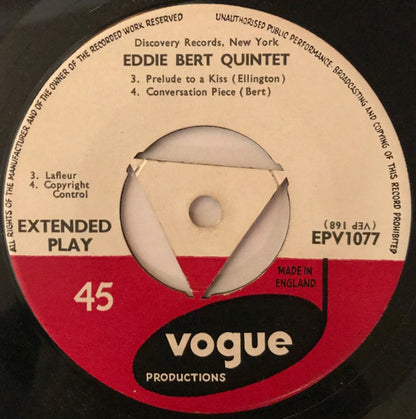 Eddie Bert Quintet : Vol. 1 (7", EP, Mono)