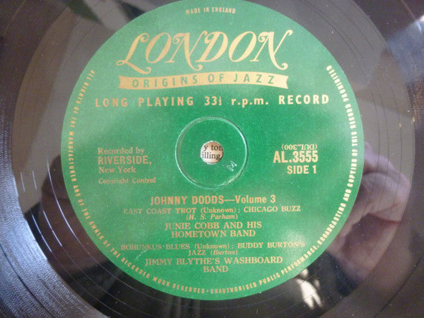 Johnny Dodds : Volume 3 (10", Comp, Mono)