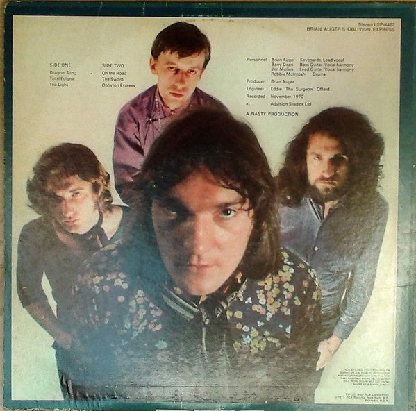 Brian Auger's Oblivion Express : Brian Auger's Oblivion Express (LP, Album, Roc)