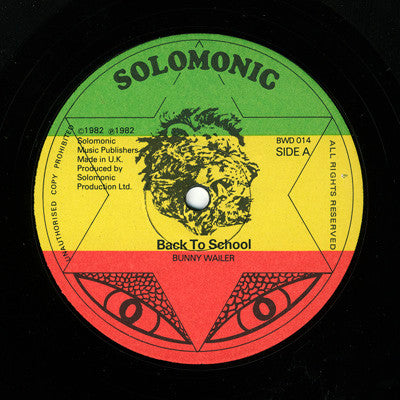 Bunny Wailer : Back To School (12")