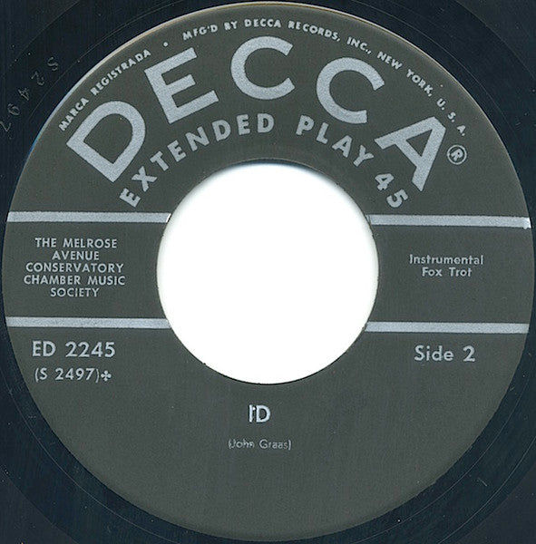 The Melrose Avenue Conservatory Chamber Music Society : Blow Cool (7", EP, Mono)