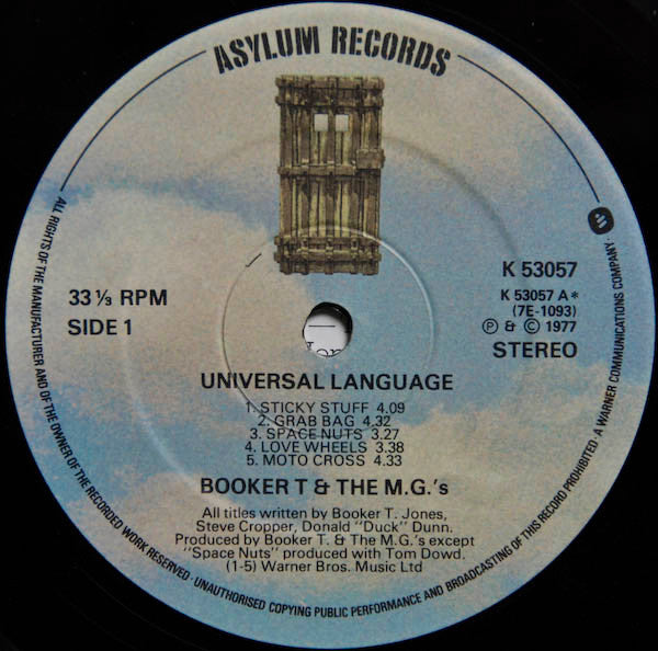 Booker T & The MG's : Universal Language (LP, Album)