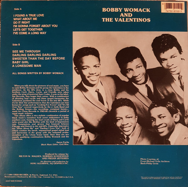 Valentinos : Bobby Womack And The Valentinos (LP)