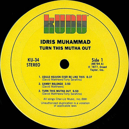 Idris Muhammad : Turn This Mutha Out (LP, Album, San)
