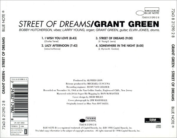 Grant Green : Street Of Dreams (CD, Album, RE, RM)