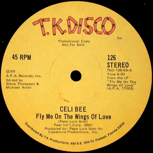Celi Bee : Fly Me On The Wings Of Love (12", Promo)