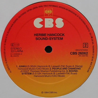 Herbie Hancock : Sound-System (LP, Album)