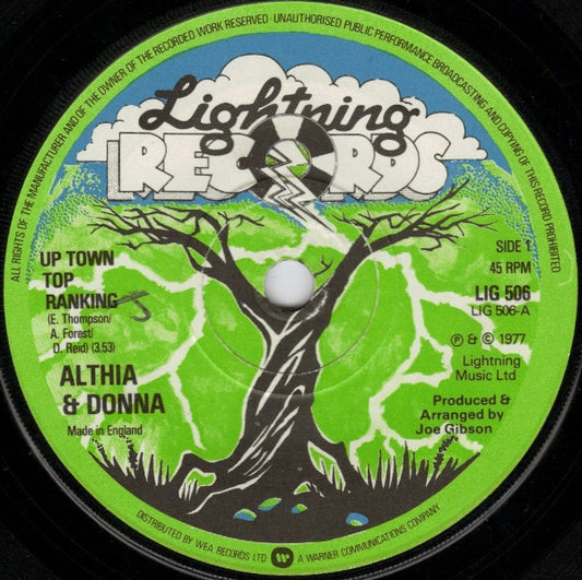 Althia & Donna* / Mighty Two* : Up Town Top Ranking / Calico Suit (7", Single, Sol)