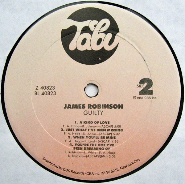 James Robinson : Guilty (LP, Album)