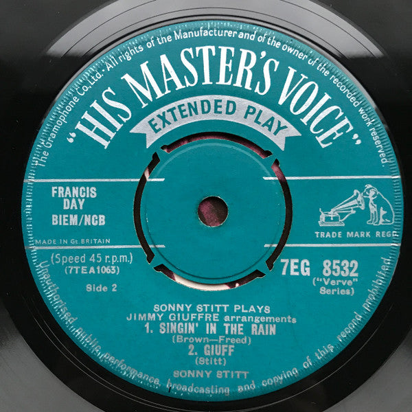 Sonny Stitt : Sonny Stitt Plays Jimmy Giuffre Arrangements (7", EP, Mono)