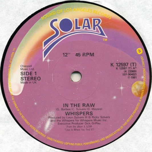 The Whispers : In The Raw (12")