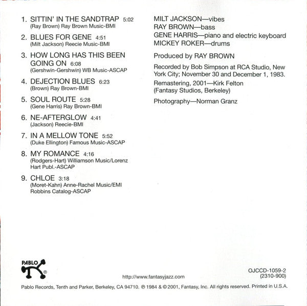 The Milt Jackson Quartet : Soul Route (CD, Album, RE, RM)