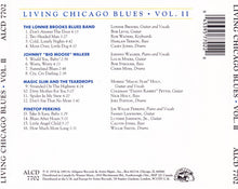 The Lonnie Brooks Blues Band / Magic Slim And The Teardrops* / Johnny "Big Moose" Walker / Pinetop Perkins : Living Chicago Blues  Volume 2 (CD, Album, RE)