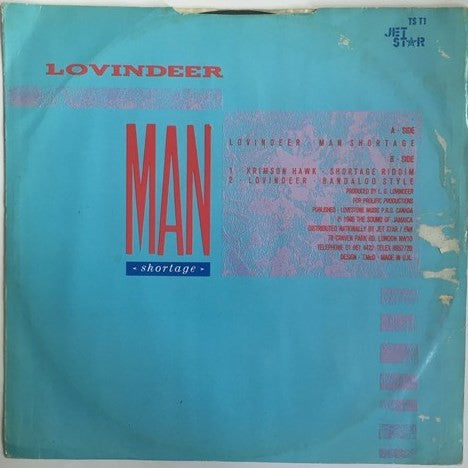 Lloyd Lovindeer : Man Shortage (12")