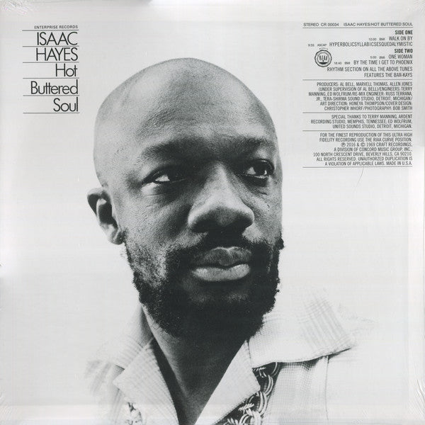 Isaac Hayes : Hot Buttered Soul (LP, Album, RE, RM, 180)