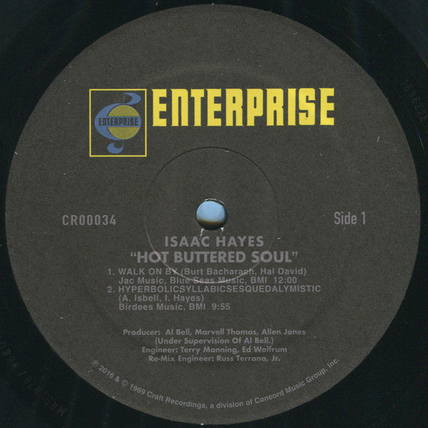 Isaac Hayes : Hot Buttered Soul (LP, Album, RE, RM, 180)