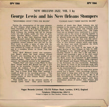 George Lewis And His New Orleans Stompers : New Orleans Jazz, Vol 1 (7", EP, RP)