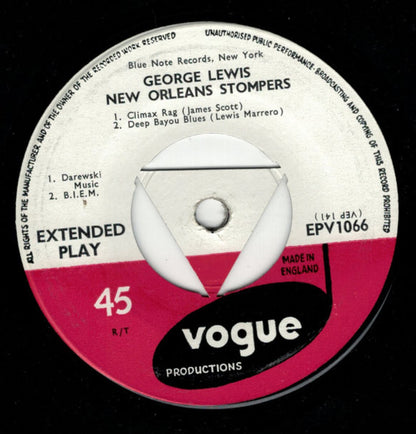 George Lewis And His New Orleans Stompers : New Orleans Jazz, Vol 1 (7", EP, RP)