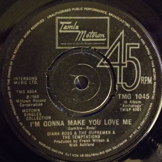 The Supremes & The Temptations / Marvin Gaye : I'm Gonna Make You Love Me / I Heard It Through The Grapevine (7", Single, Pus)
