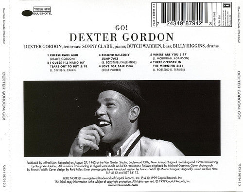 Dexter Gordon : Go! (CD, Album, RE, RM)