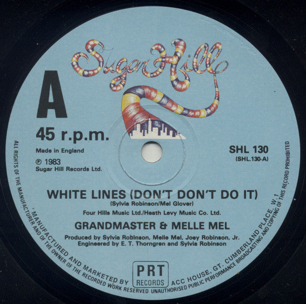Grandmaster Flash & Melle Mel : White Lines (Don't Don't Do It) (12", 4 t)