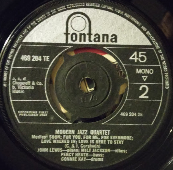 The Modern Jazz Quartet : All Of You / Medley (7", Mono)