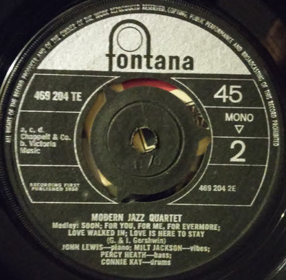 The Modern Jazz Quartet : All Of You / Medley (7", Mono)