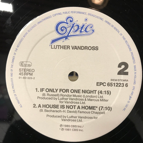 Luther Vandross : So Amazing (12")