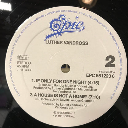 Luther Vandross : So Amazing (12")