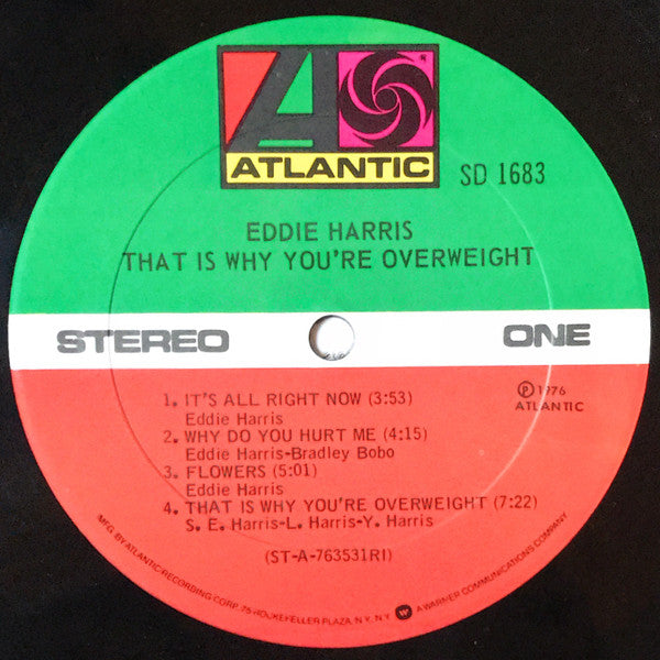 Eddie Harris : That Is Why You're Overweight (LP, Album, RI )