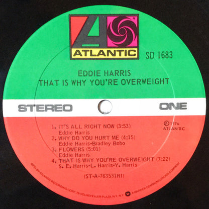 Eddie Harris : That Is Why You're Overweight (LP, Album, RI )