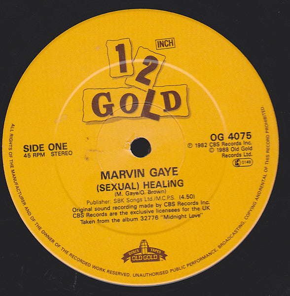 Marvin Gaye : (Sexual) Healing / My Love Is Waiting (12", Single)