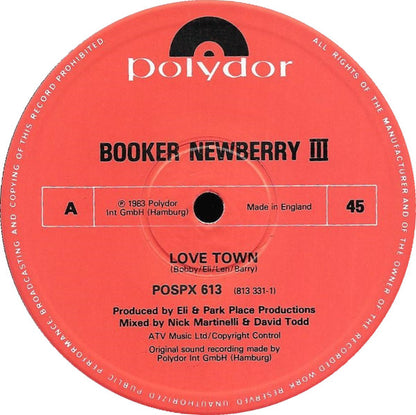 Booker Newberry III : Love Town / Doin' What Comes Naturally (12", Single)