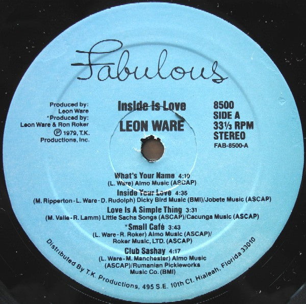 Leon Ware : Inside Is Love (LP, Album)